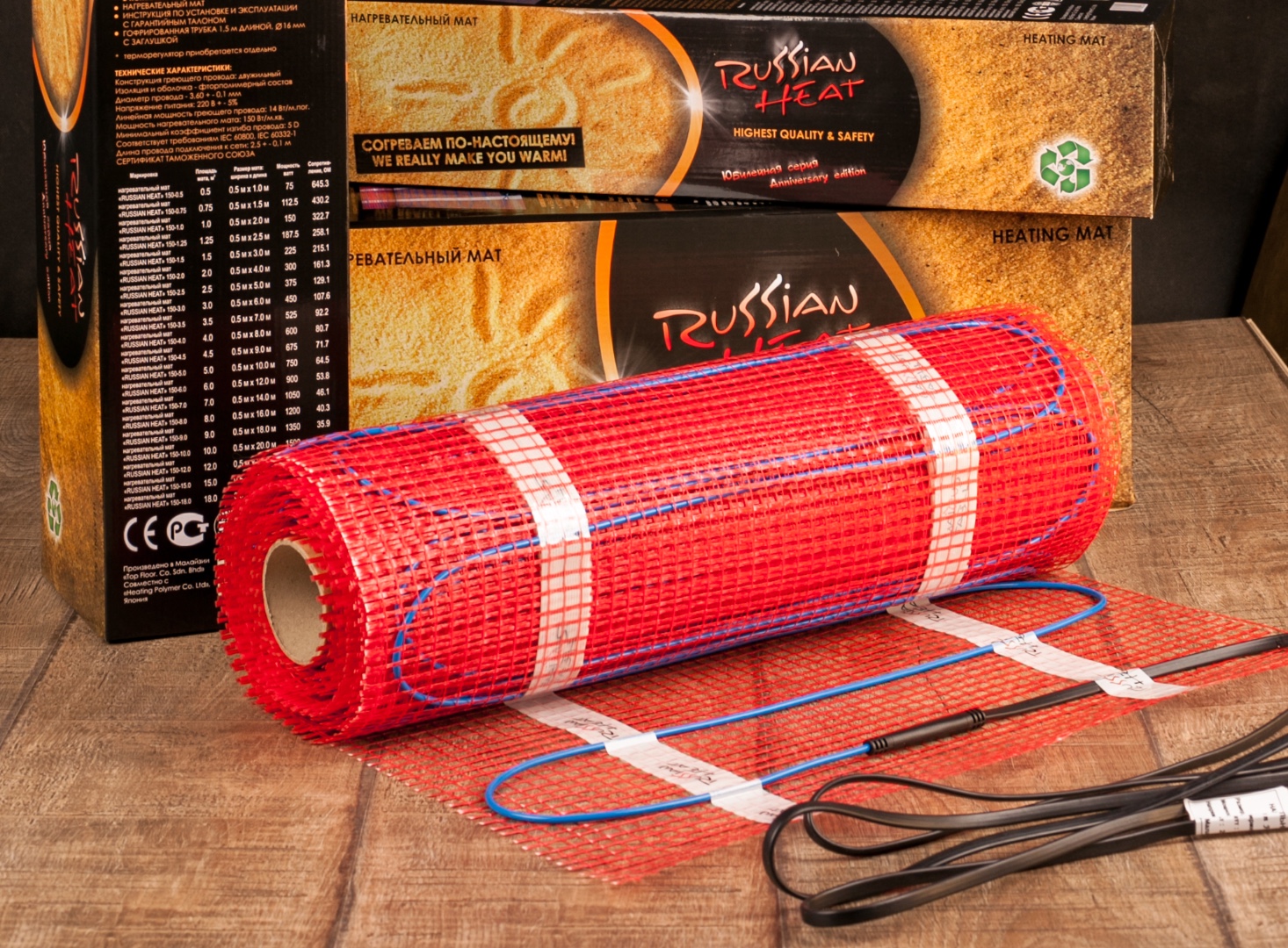 Нагревательный мини-мат двухжильный Russian Heat (2,5 кв.м.)